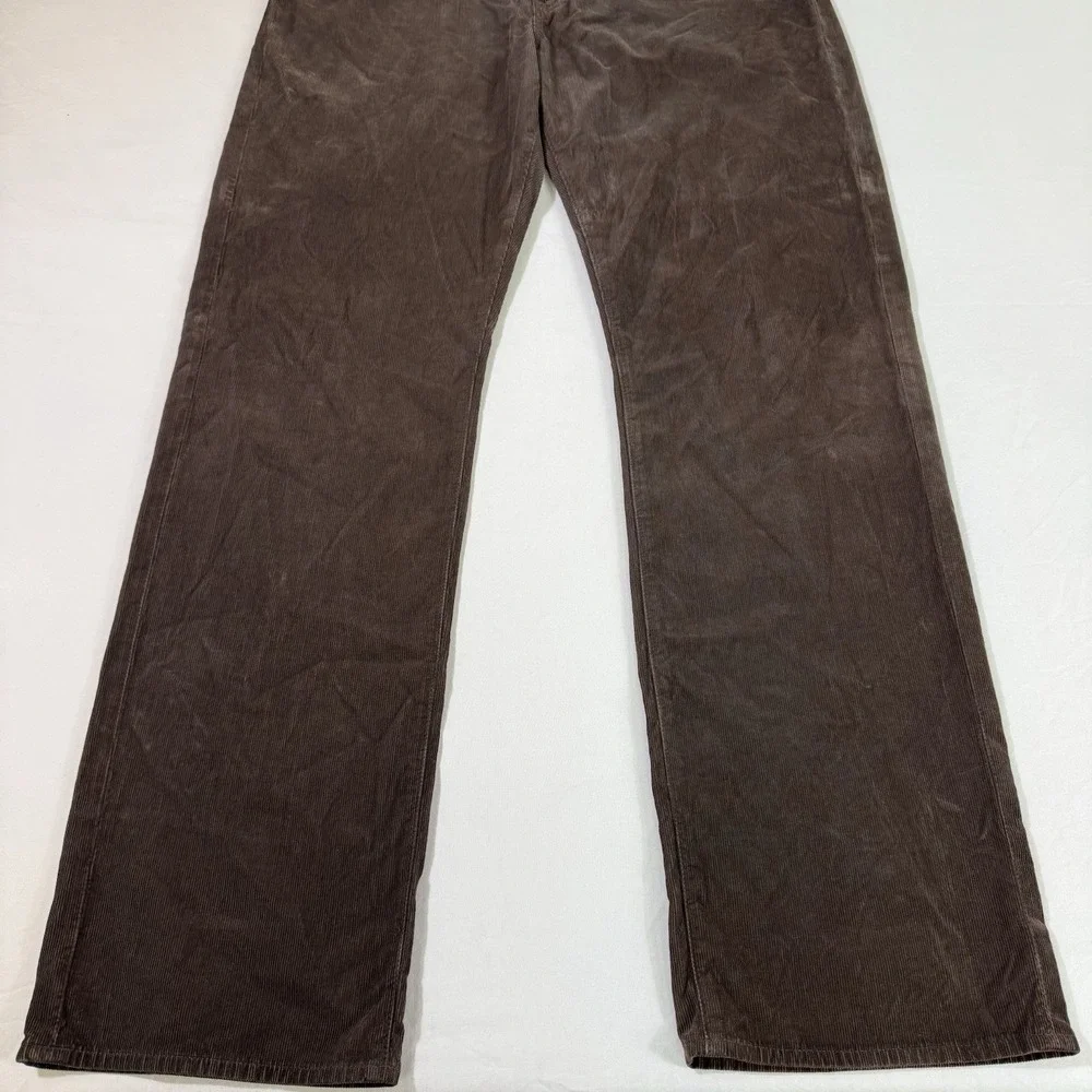AG Adriano Goldschmied The Protege Straight Leg Corduroy Pants‎ Mens 40x36 Brown